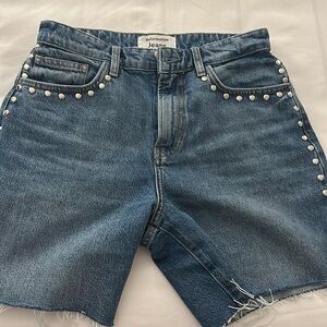 reformation studded shorts